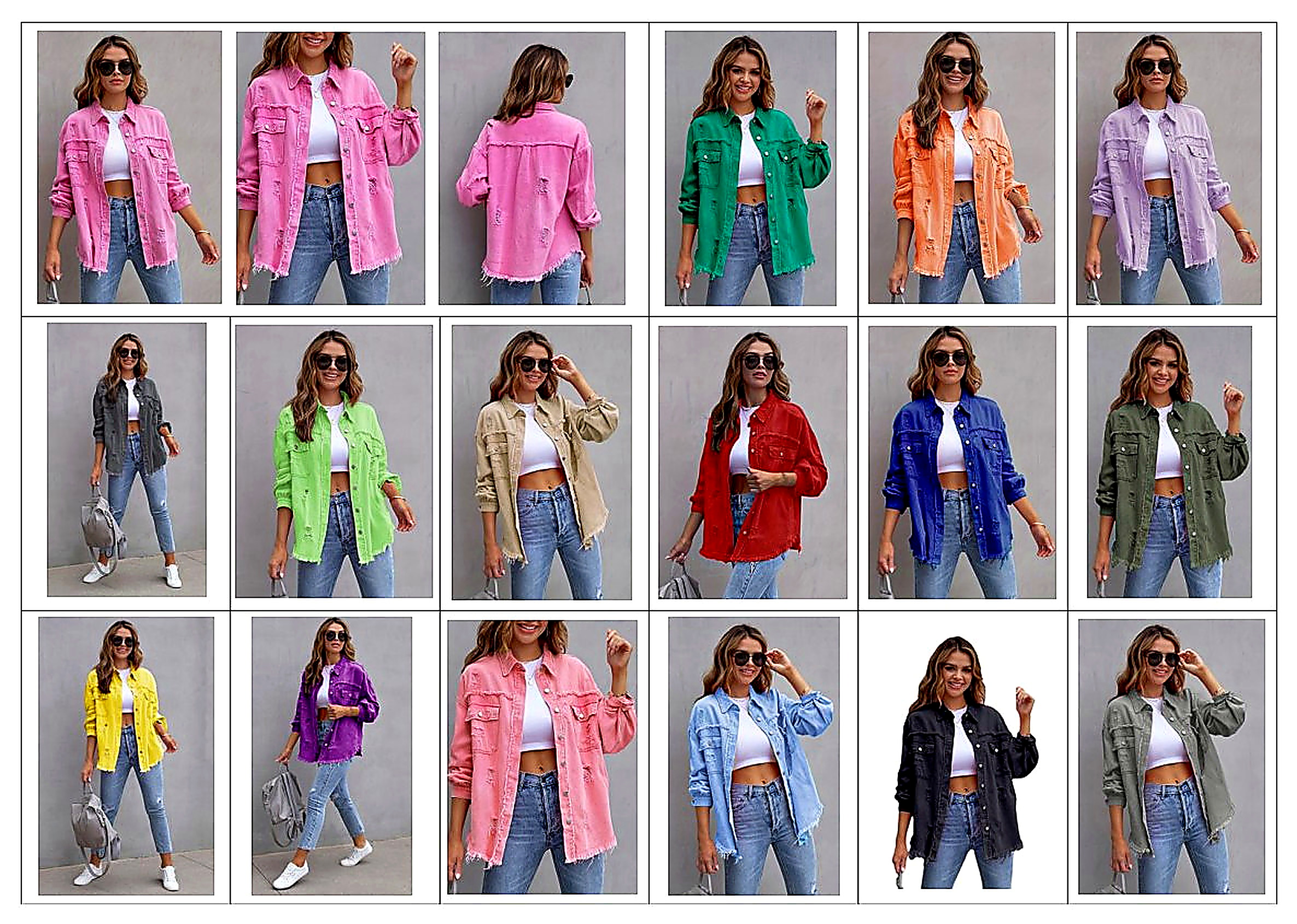 DJK-001A color denim jacket