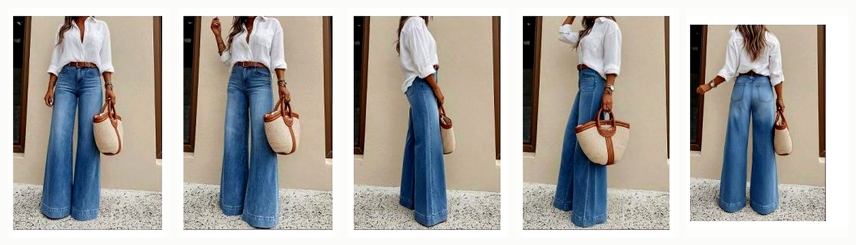 DPT-002 wide-leg denim pants