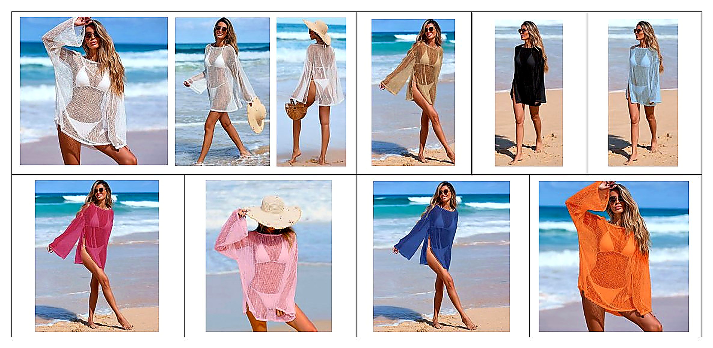 LCG-001 sheer beach coverup