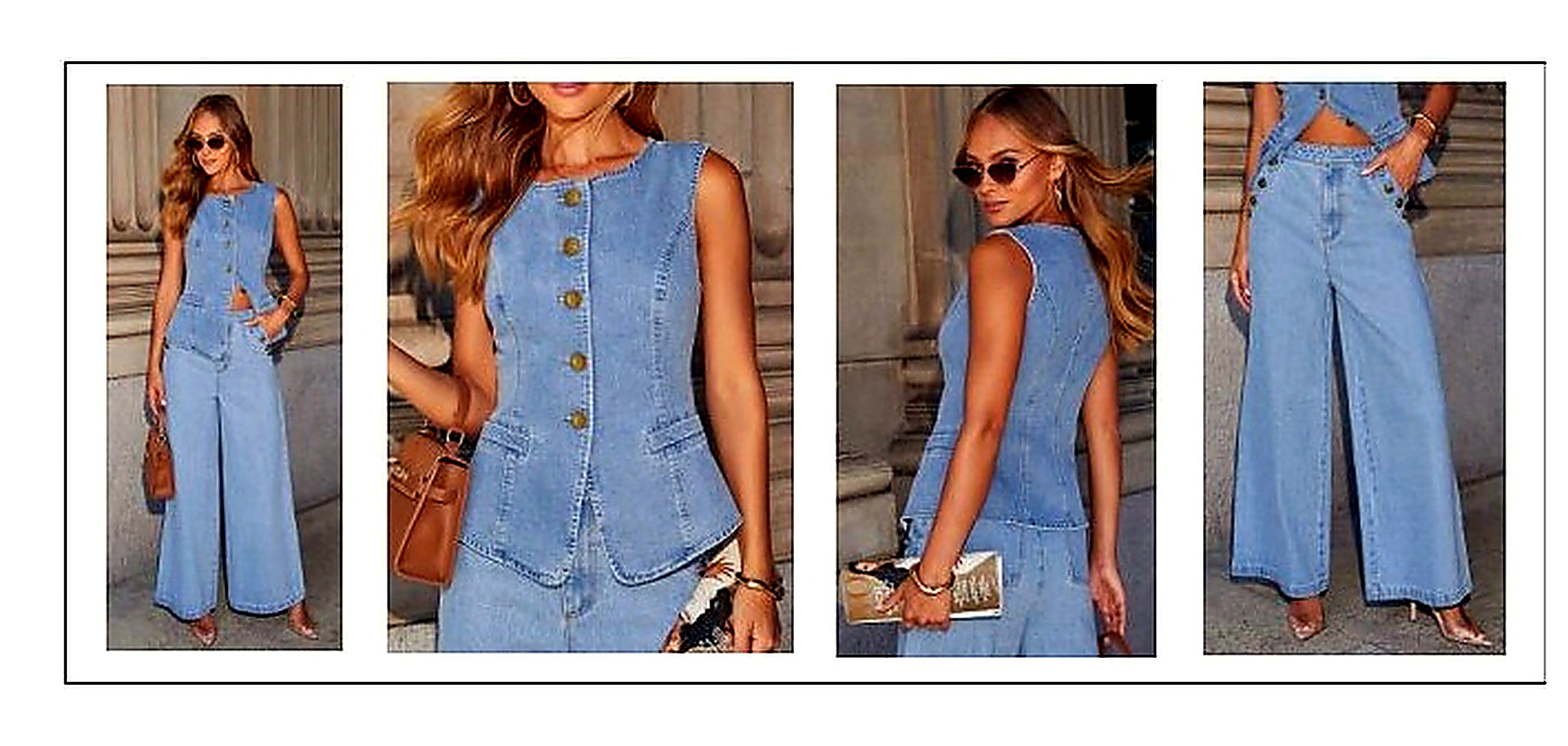 DJK-002 denim jacket and pants set reference