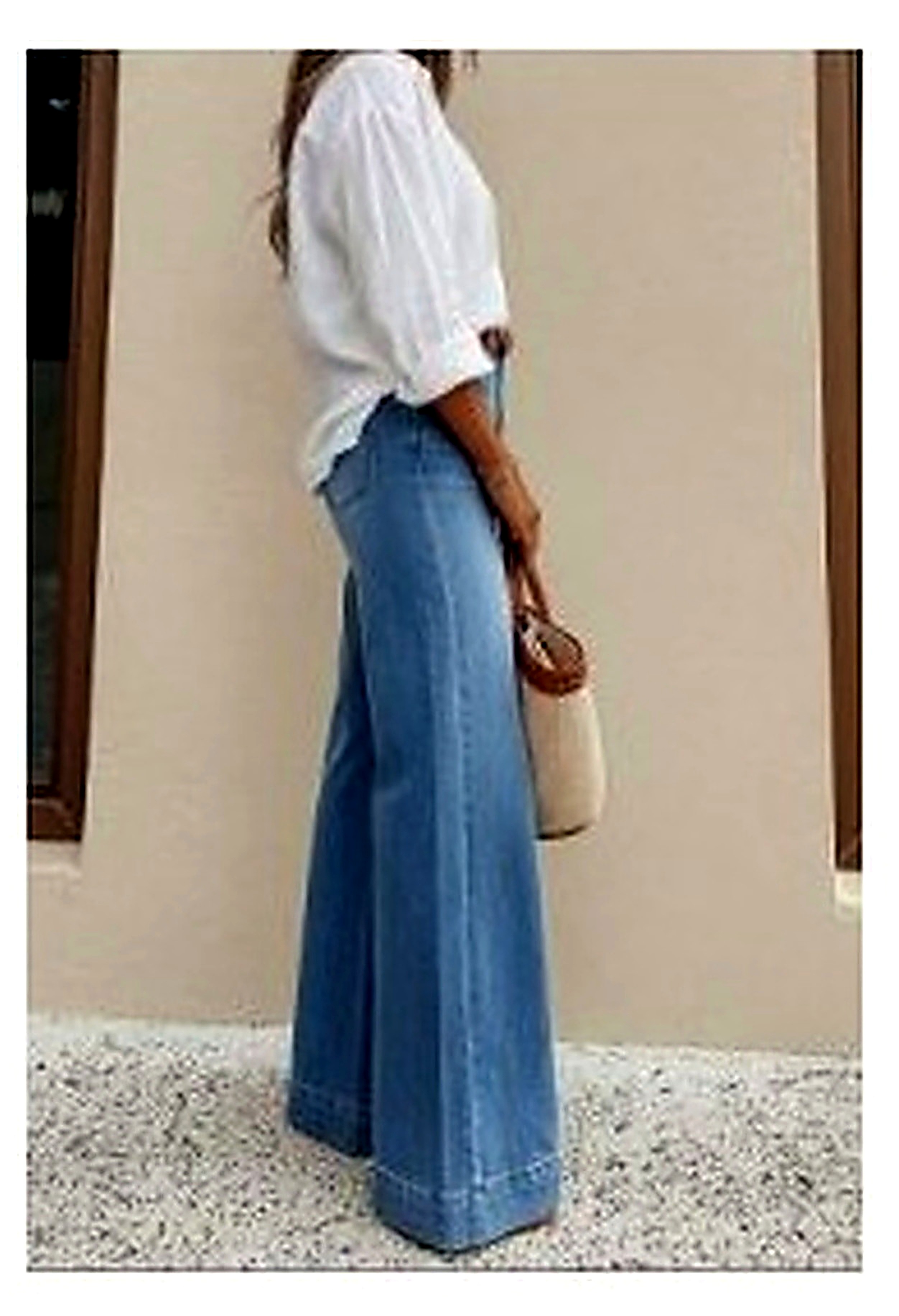 DPT-002 wide leg denim pants reference