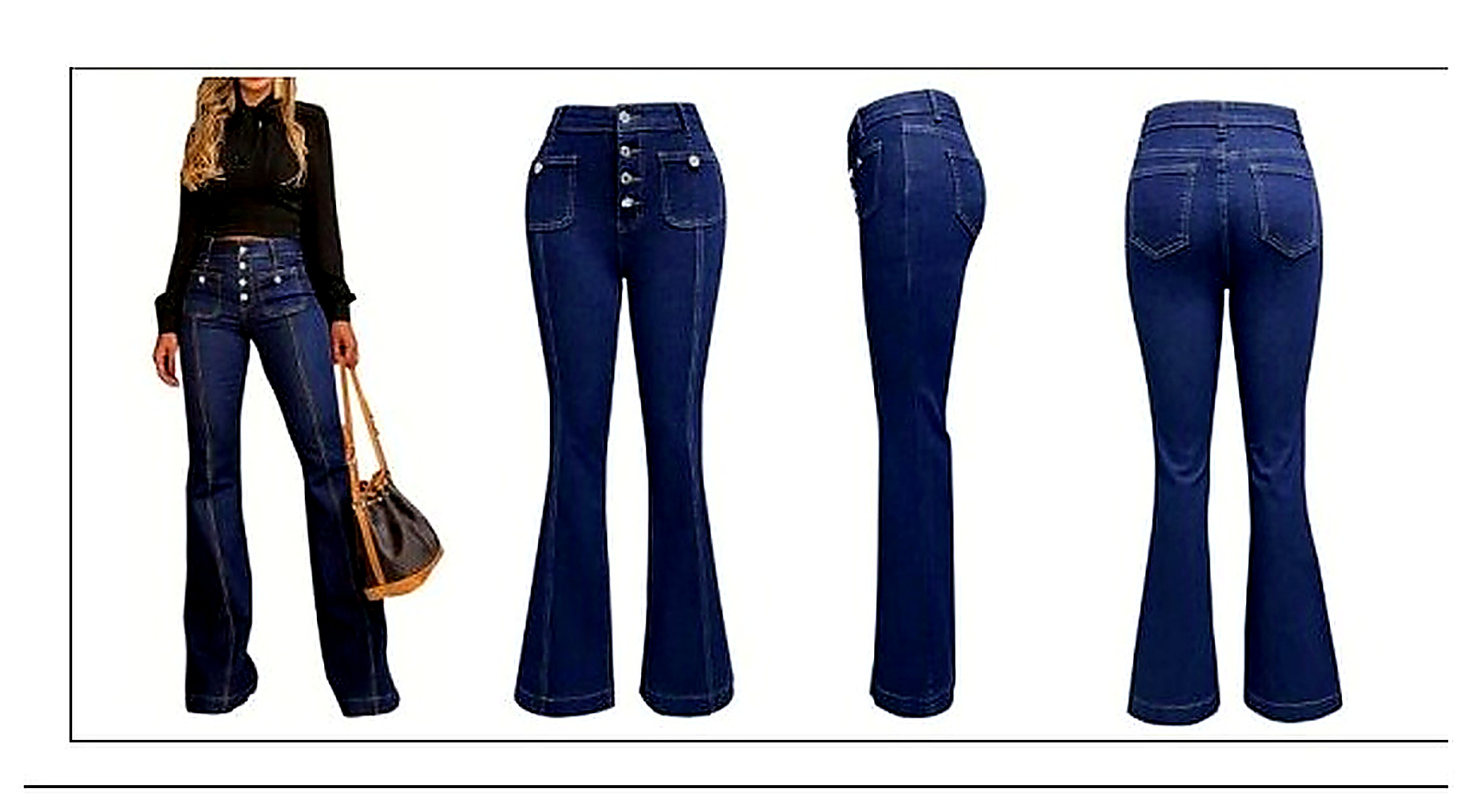 DPT-003 stretch denim pants reference