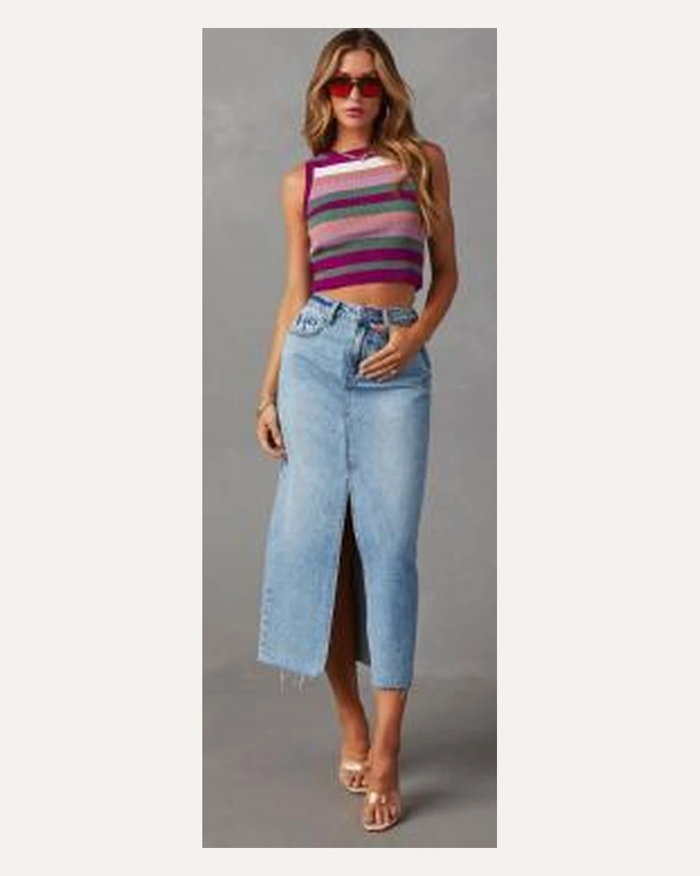 DST-002 denim skirt reference