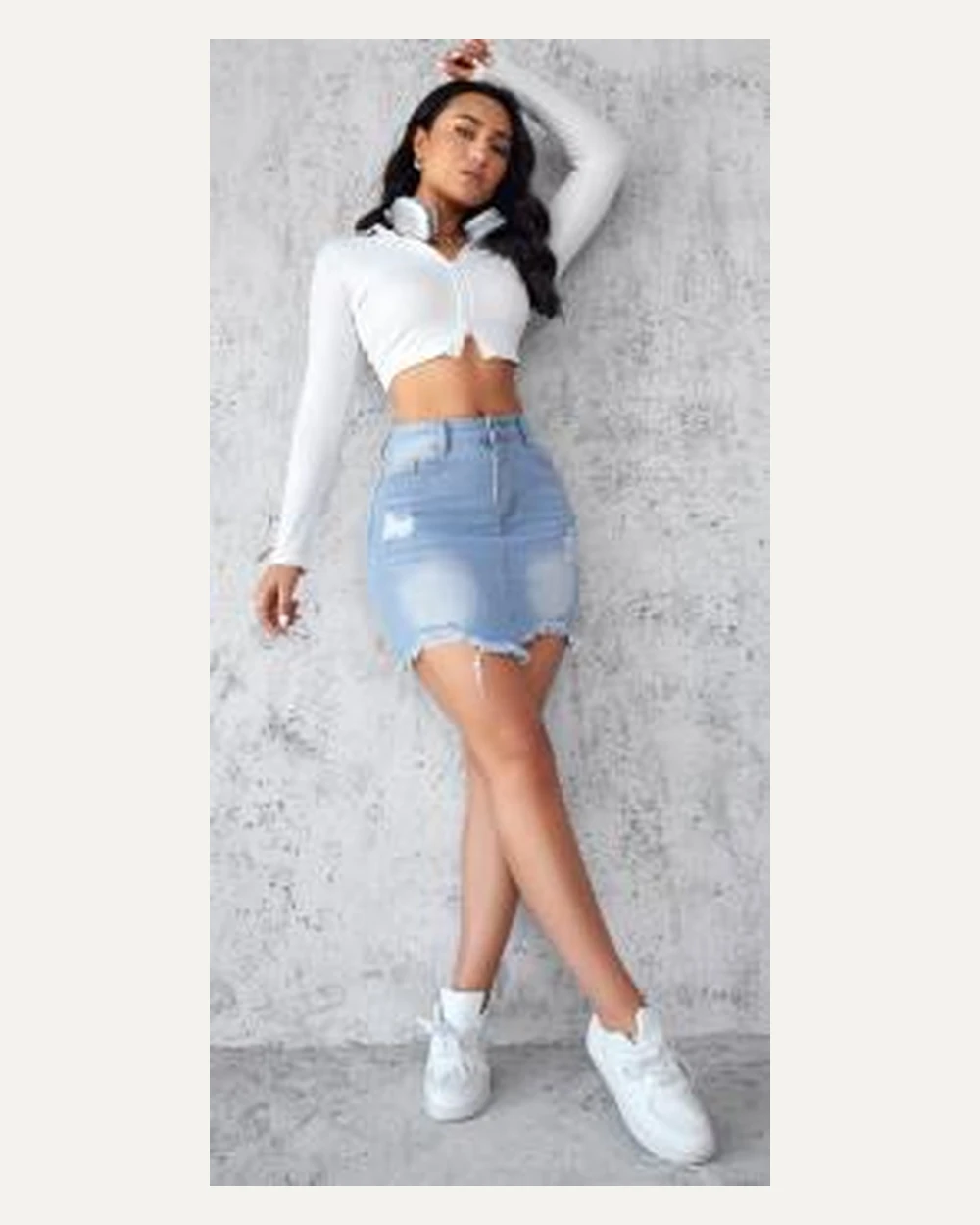DST-004 denim skirt reference