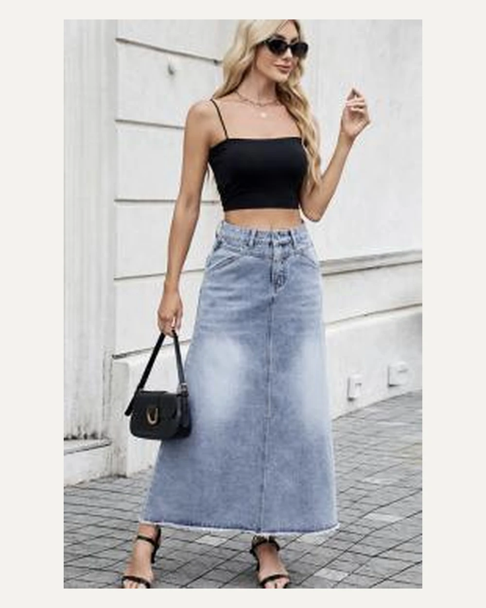 DST-013 denim skirt reference