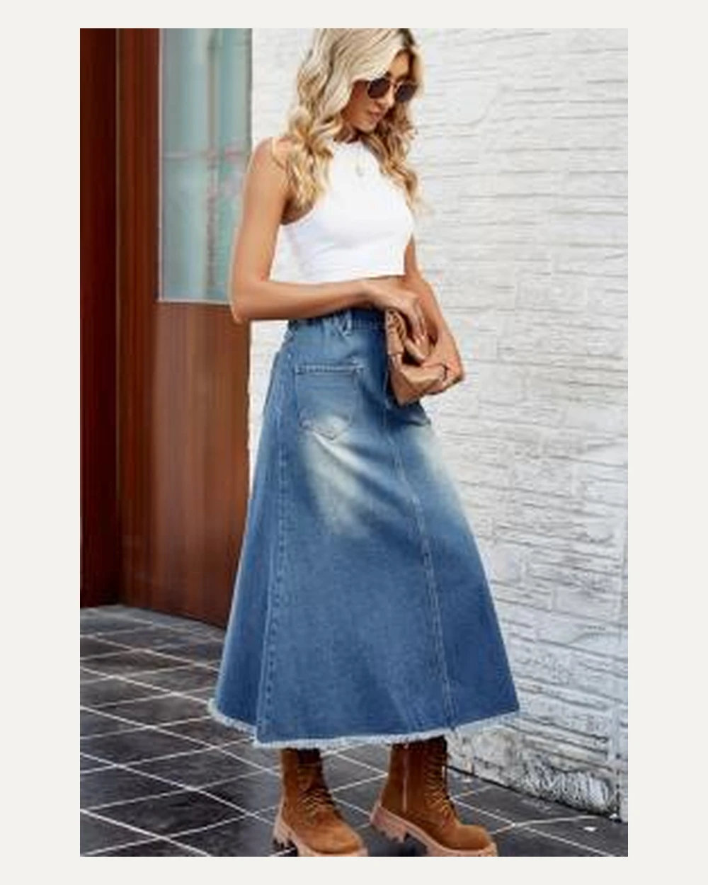 DST-016 denim skirt reference