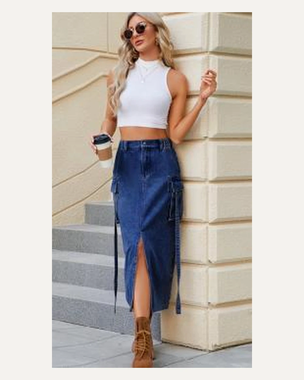 DST-019 denim skirt reference