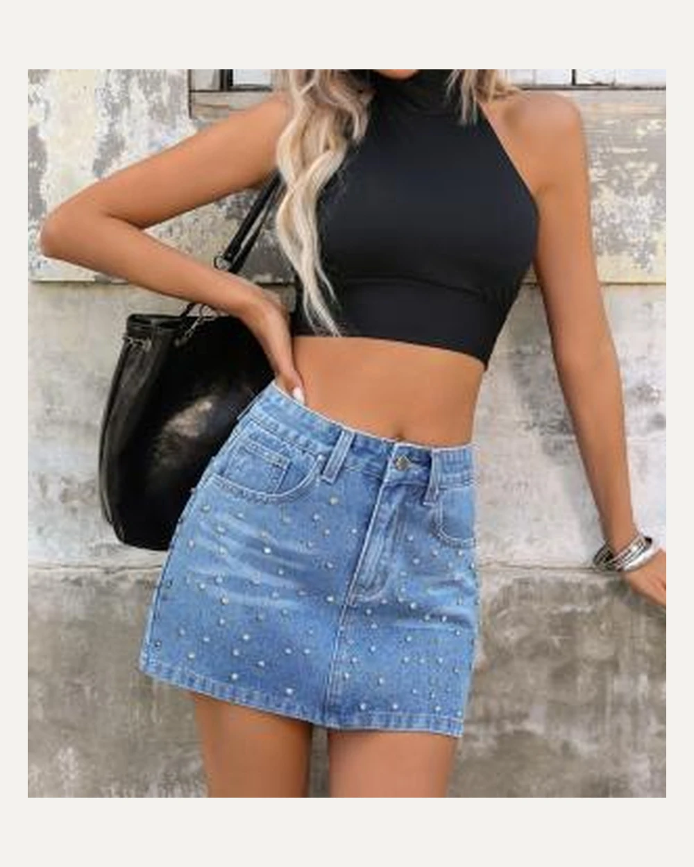 DST-023 denim skirt reference