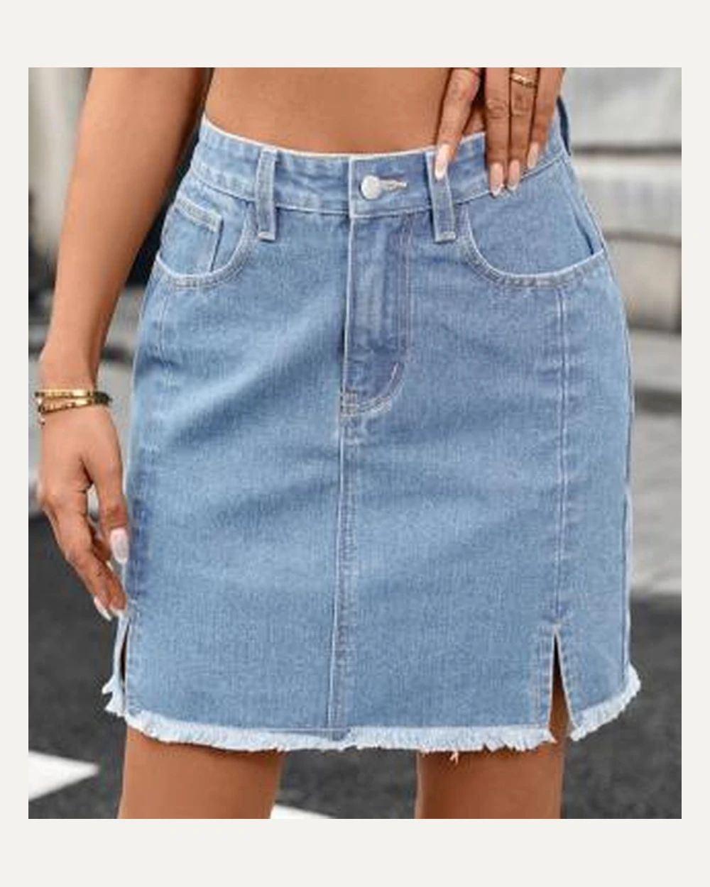 DST-026 denim skirt reference