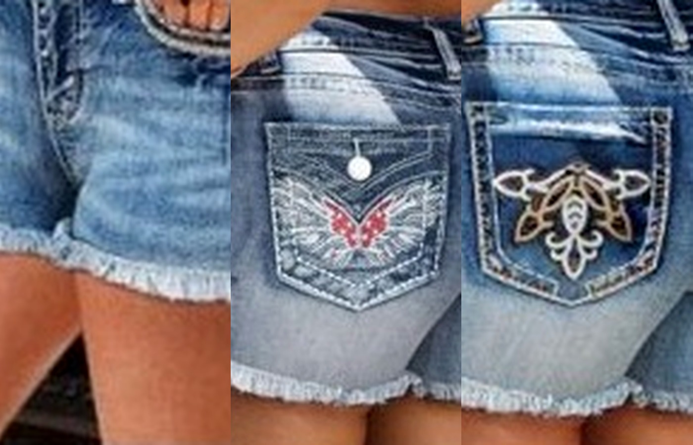 Denim shorts apparel sample reference