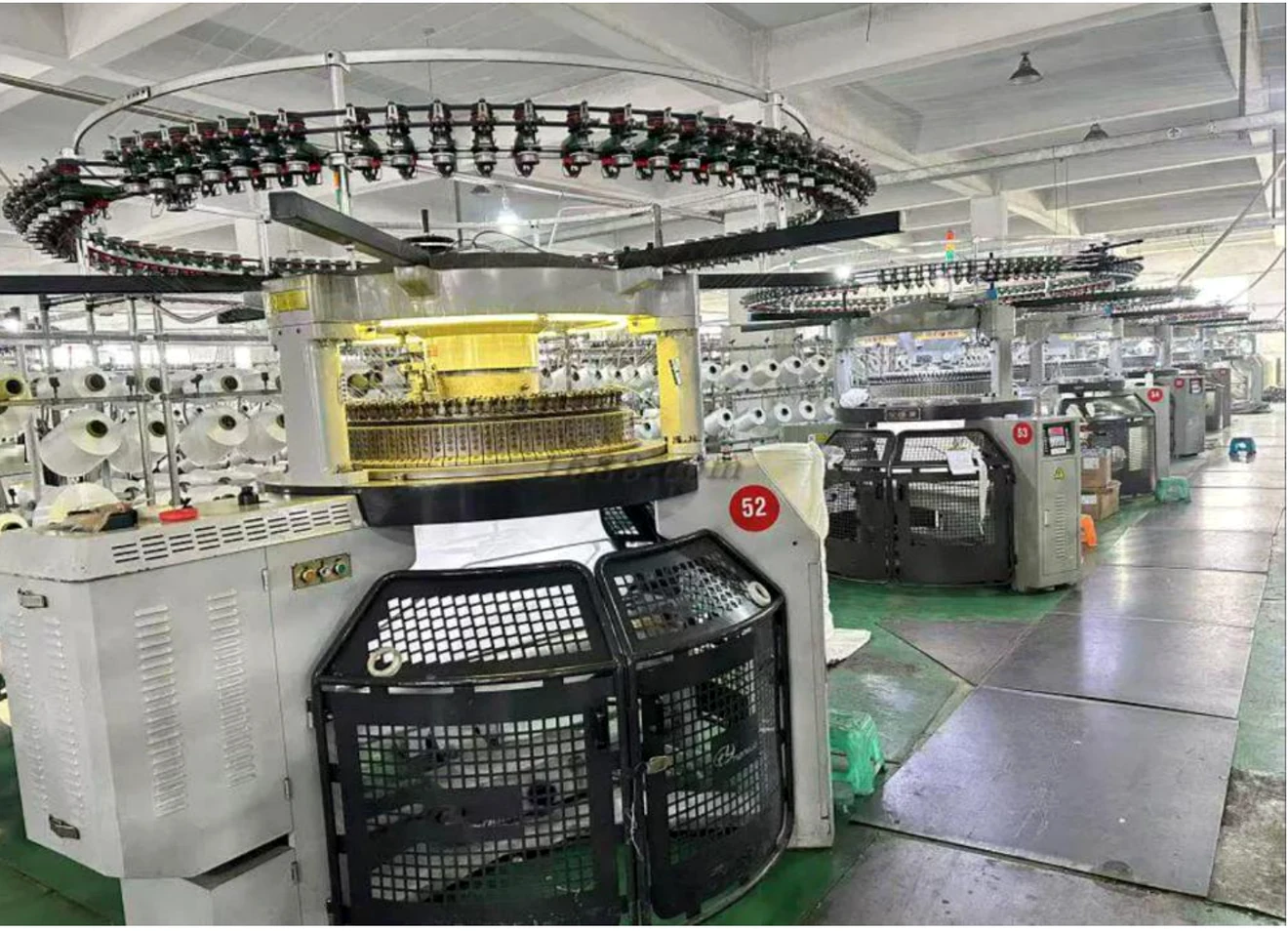 Circular knitting production equipment from factory catalog