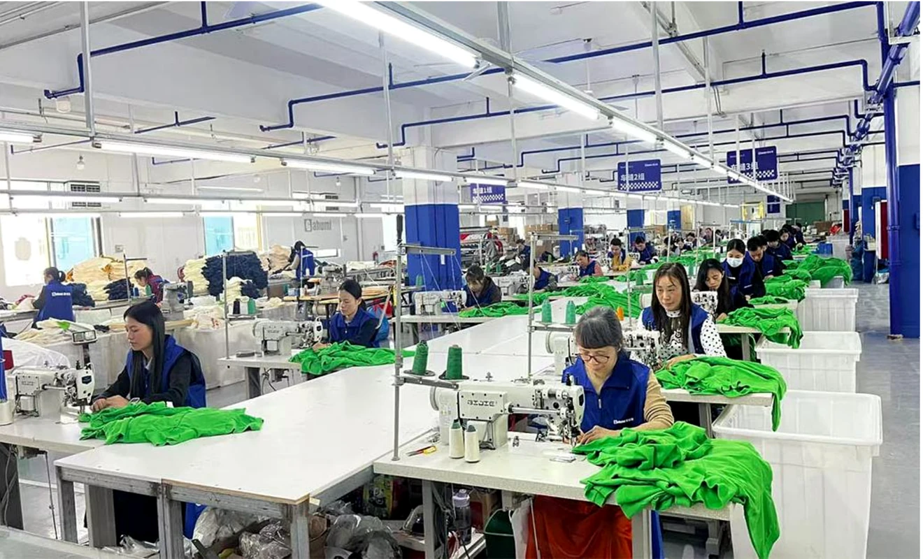 Garment sewing line