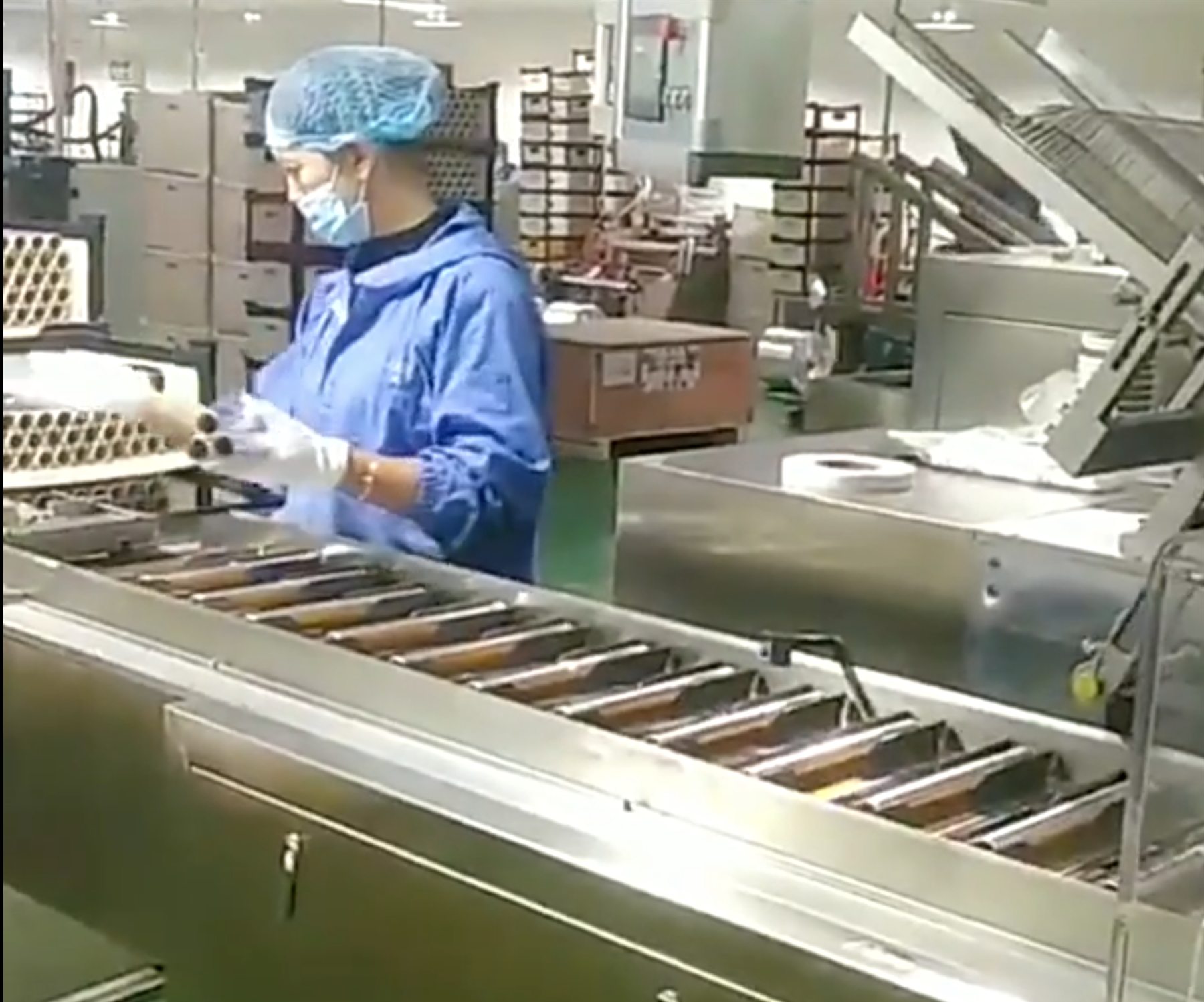 Foil and film production control equipment inside factory