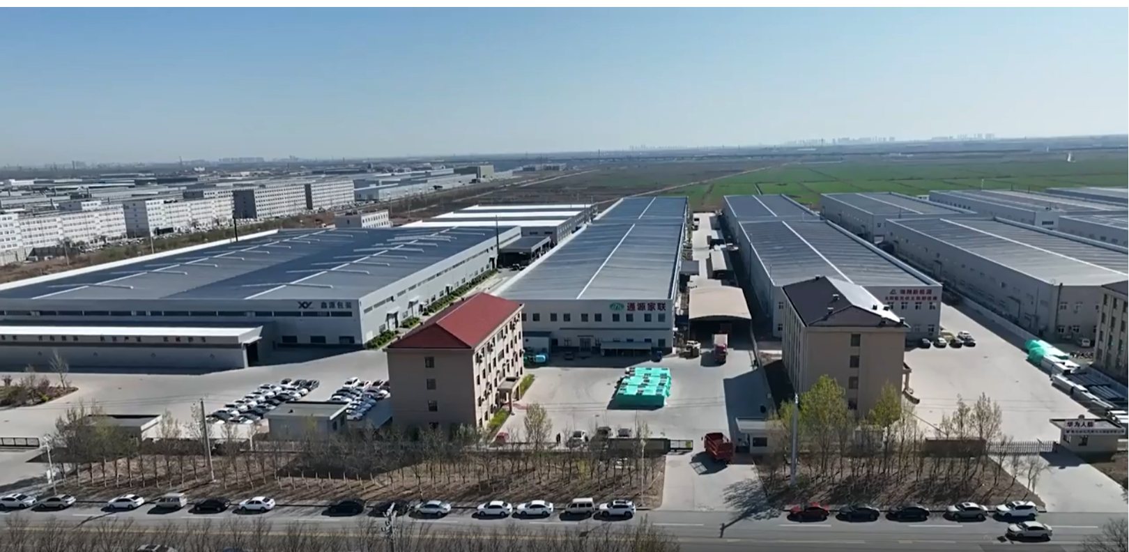 Large factory campus for factory-direct review