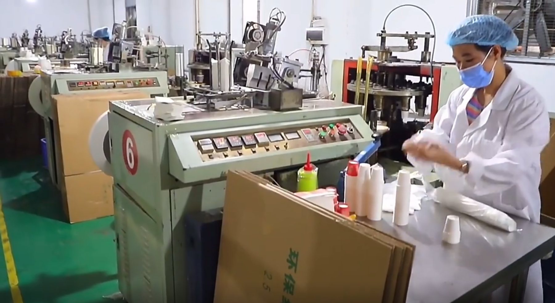 Factory staff checking product quality