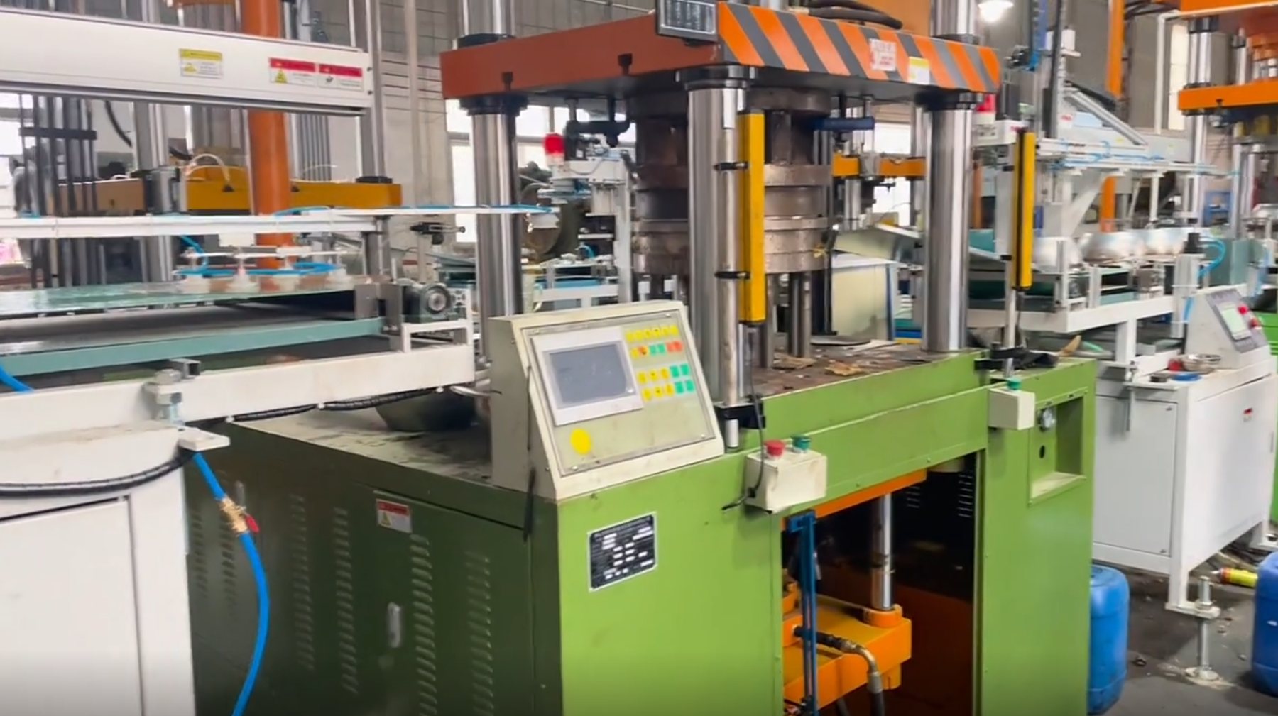 Stainless product production line inside supplier factory