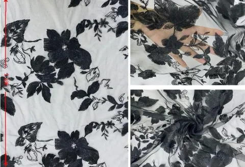 PTD-528 Embroidered fabrics