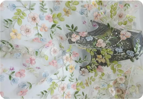 PTD-666 Embroidered fabrics