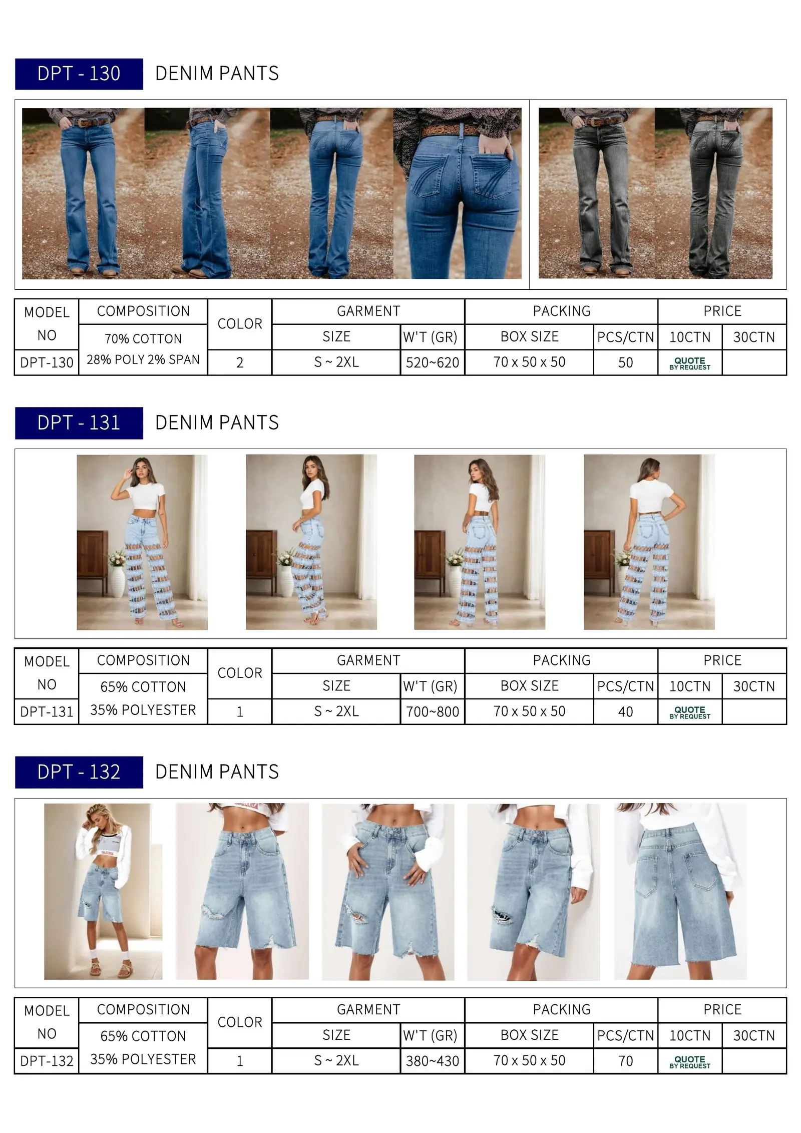Denim pants catalog preview
