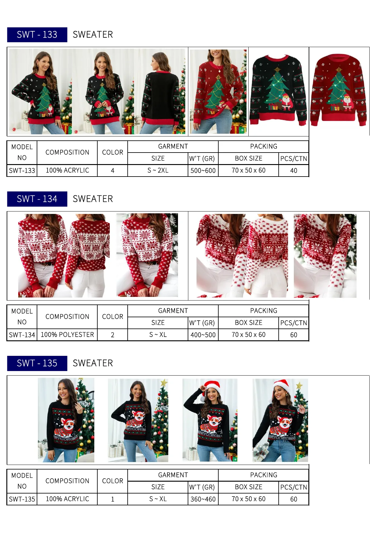 Sweater and knitwear catalog preview