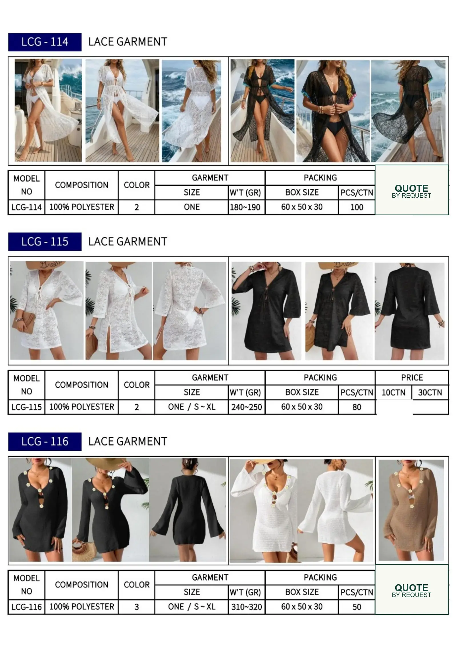 Boutique, lace, and resortwear catalog preview
